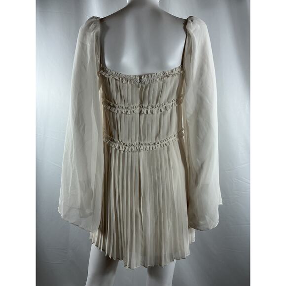 Alexis 'Zori' Cream Polyester Mini Dress Size S - Picture 3 of 4